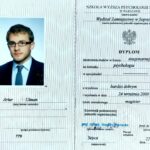 Dyplom ukończenia studiów podyplomowych z zakresu psychologii klinicznej – Artur Ulman.